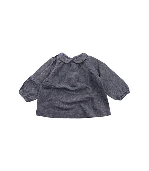 A Grey Long Sleeve Tops from Bout'Chou in size 3-6M for girl. (Front View)