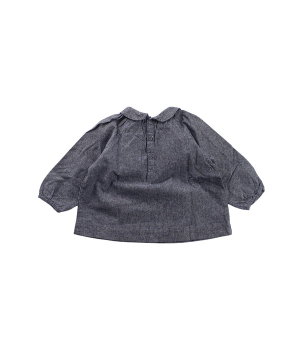 A Grey Long Sleeve Tops from Bout'Chou in size 3-6M for girl. (Back View)
