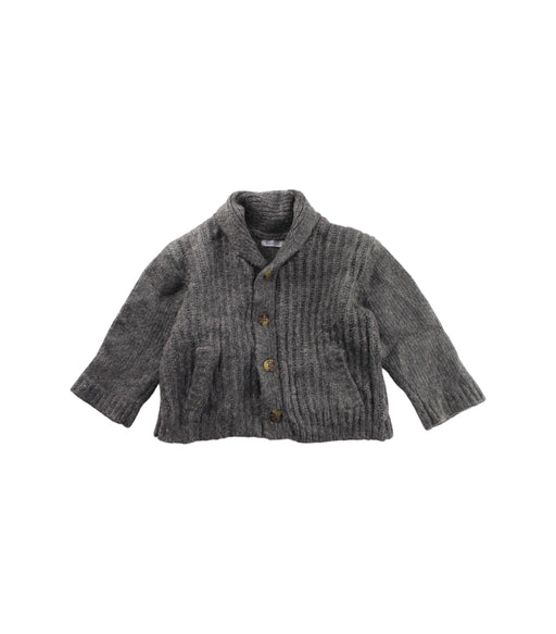 A Grey Cardigans from Bout'Chou in size 12-18M for boy. (Front View)