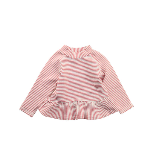 A Pink Rash Guards from Seed in size 6-12M for girl. (Front View)