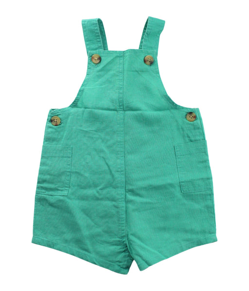 A Green Overall Shorts from Seed in size 6-12M for girl. (Front View)