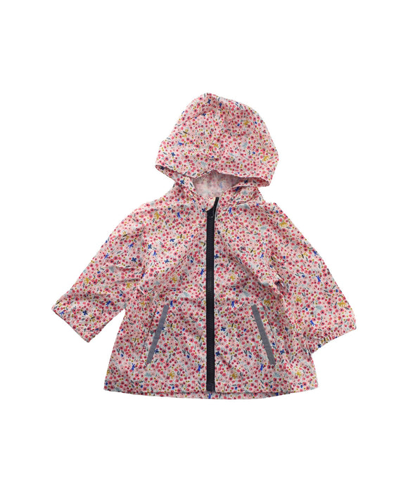 A Pink Lightweight Jackets from Petit Bateau in size 6-12M for girl. (Front View)