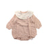 A Peach Long Sleeve Rompers from Happy Prince in size 6-12M for girl. (Front View)