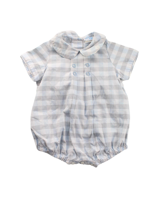 A Grey Short Sleeve Rompers from Luli & Me in size 6-12M for girl. (Front View)
