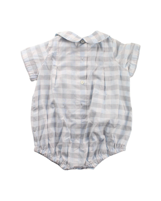 A Grey Short Sleeve Rompers from Luli & Me in size 6-12M for girl. (Back View)