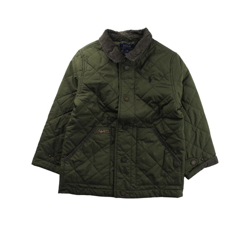 A Green Puffer/Quilted Jackets from Polo Ralph Lauren in size 5T for boy. (Front View)