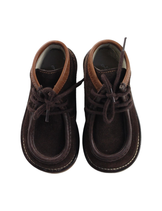 A Brown Casual Boots from Jacadi in size 12-18M for boy. (Back View)