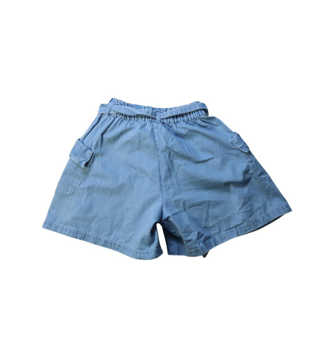 A Blue Shorts from Petit Bateau in size 12Y for girl. (Back View)