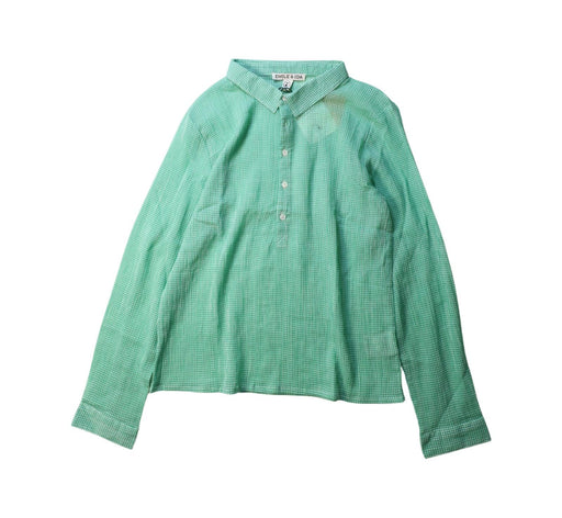 A Green Long Sleeve Shirts from Emile et Ida in size 12Y for boy. (Front View)