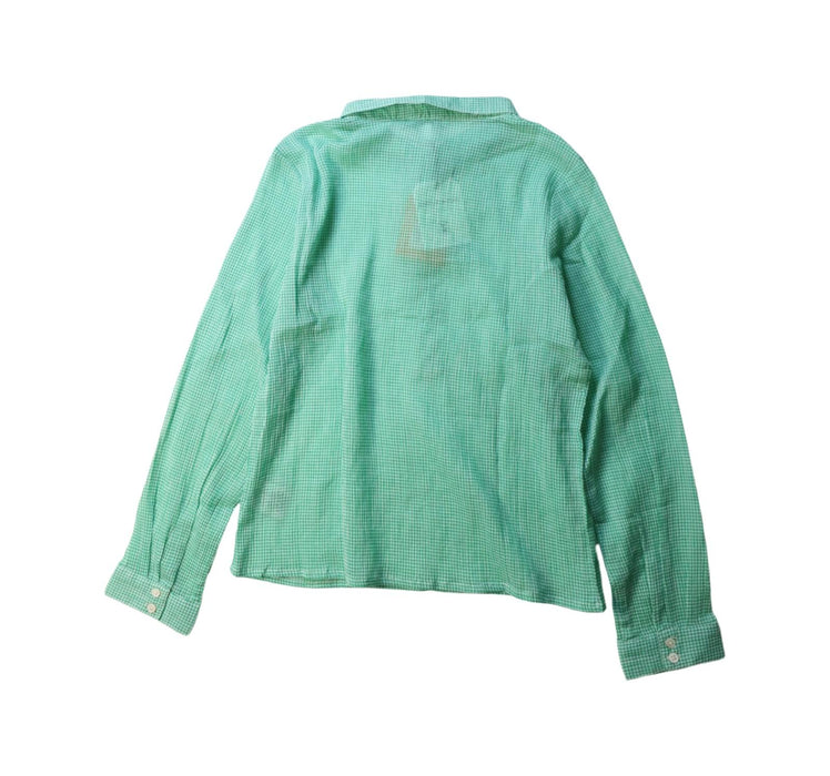 A Green Long Sleeve Shirts from Emile et Ida in size 12Y for boy. (Back View)