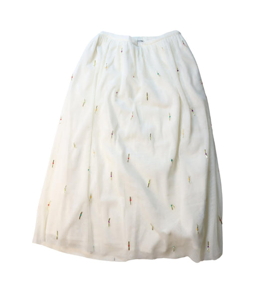 A White Long Skirts from Velveteen in size 8Y for girl. (Front View)