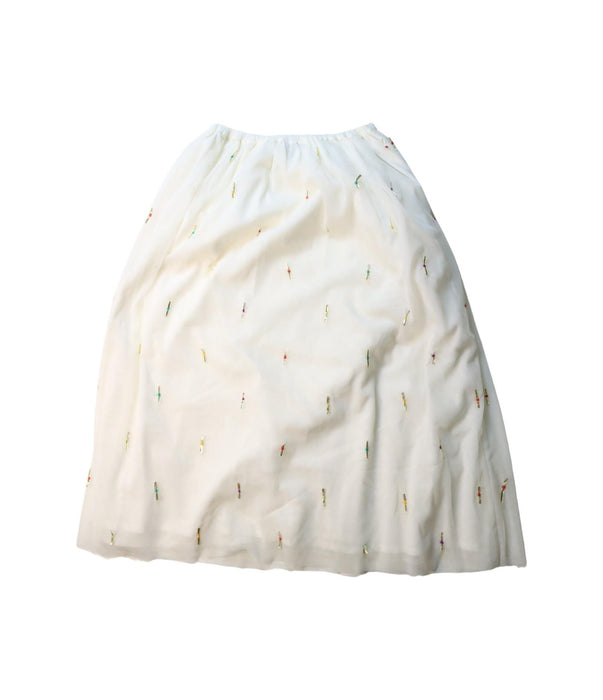 A White Long Skirts from Velveteen in size 8Y for girl. (Back View)
