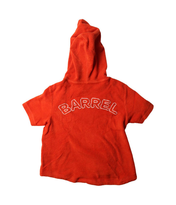A Red Towels from Barrel in size 3T for neutral. (Back View)
