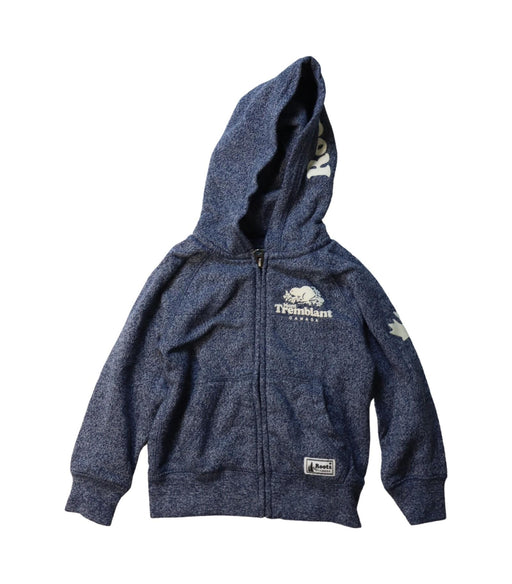 A Blue Hooded Sweatshirts from Roots in size 2T for neutral. (Front View)