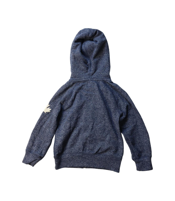 A Blue Hooded Sweatshirts from Roots in size 2T for neutral. (Back View)