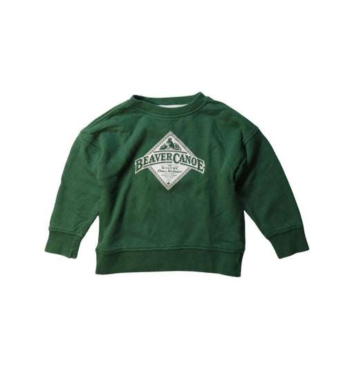 A Green Crewneck Sweatshirts from Roots in size 3T for boy. (Front View)