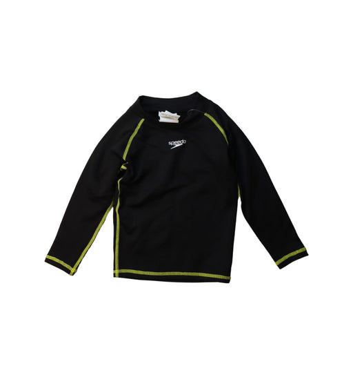 A Black Rash Guards from Speedo in size 2T for boy. (Front View)