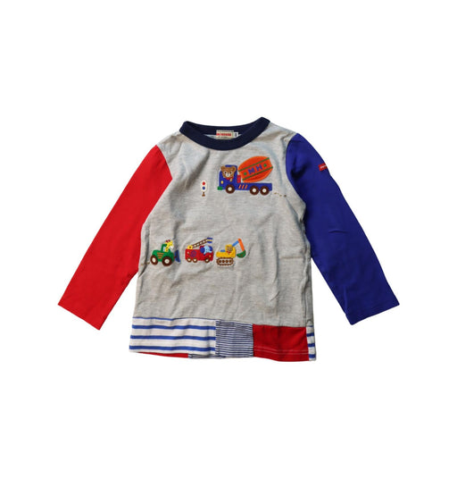 A Multicolour Long Sleeve T Shirts from Miki House in size 2T for boy. (Front View)