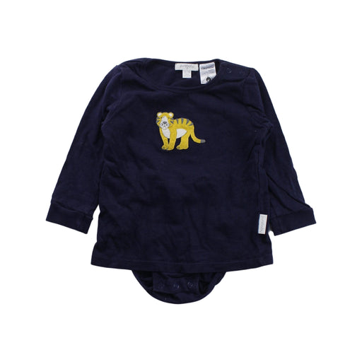 A Navy Long Sleeve Bodysuits from Purebaby in size 12-18M for boy. (Front View)