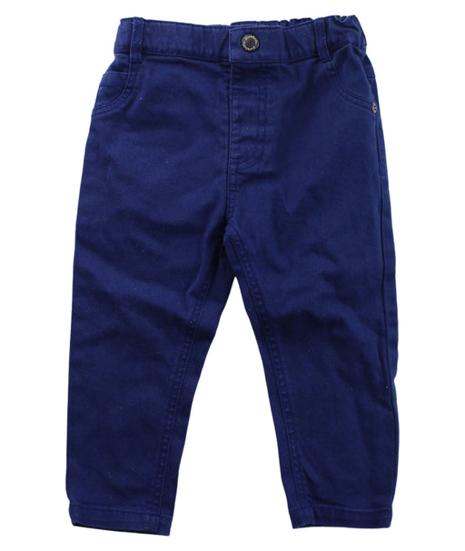 A Blue Casual Pants from Purebaby in size 12-18M for boy. (Front View)