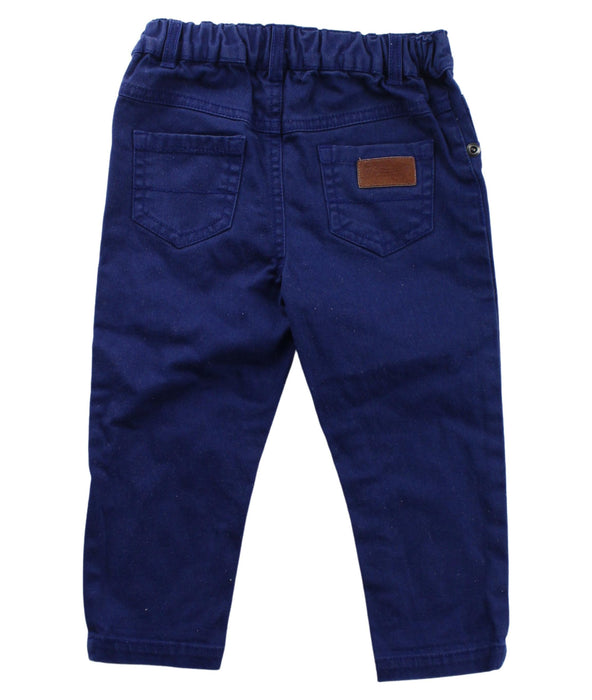 A Blue Casual Pants from Purebaby in size 12-18M for boy. (Back View)