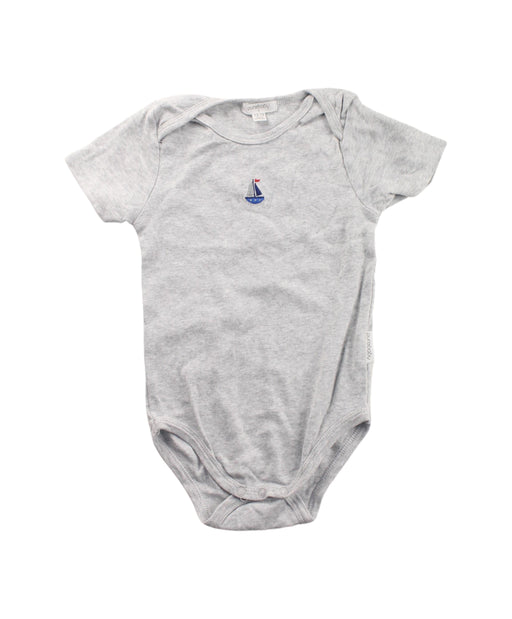 A White Short Sleeve Bodysuits from Purebaby in size 12-18M for boy. (Front View)
