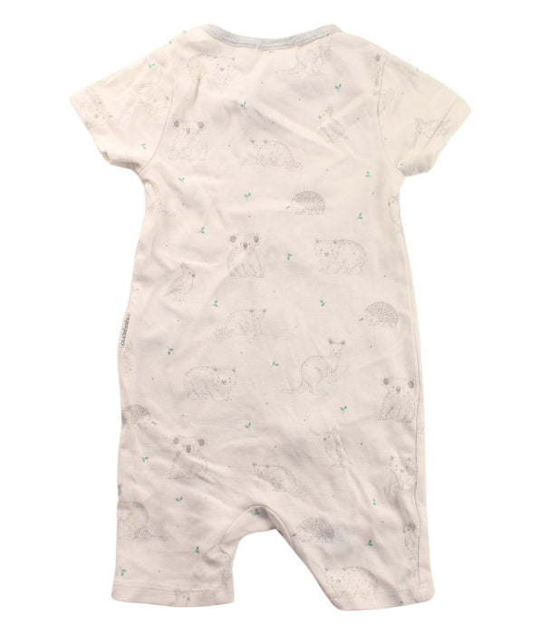 A White Short Sleeve Rompers from Purebaby in size 12-18M for boy. (Back View)