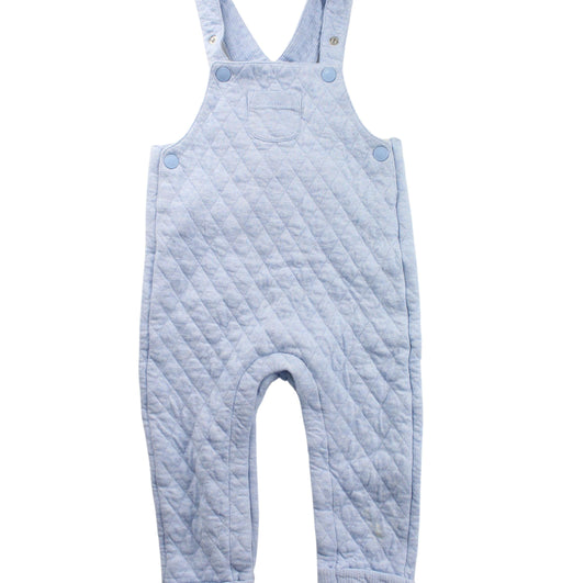 A Blue Long Overalls from Purebaby in size 12-18M for boy. (Front View)