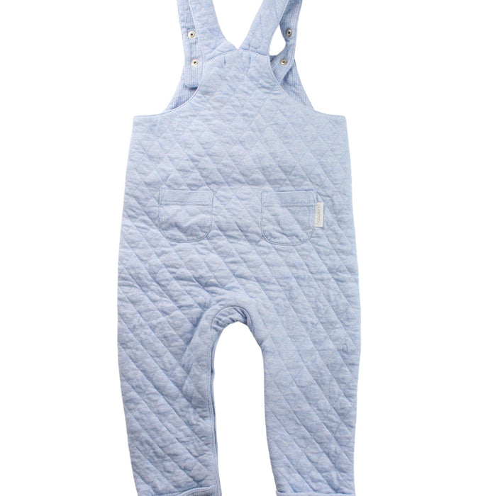 A Blue Long Overalls from Purebaby in size 12-18M for boy. (Back View)
