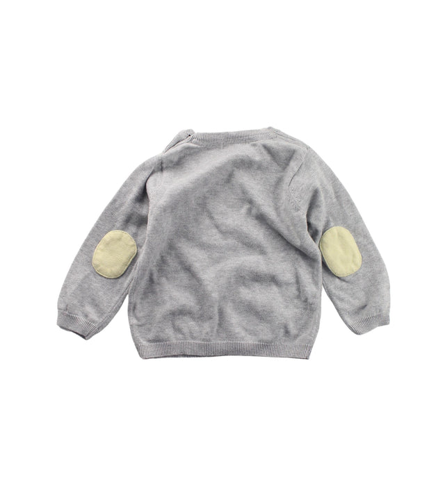 A Grey Knit Sweaters from Purebaby in size 12-18M for boy. (Back View)