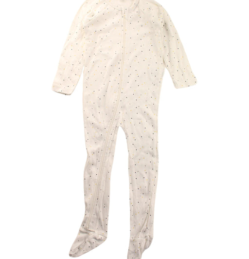 A White Onesies from Purebaby in size 12-18M for boy. (Front View)