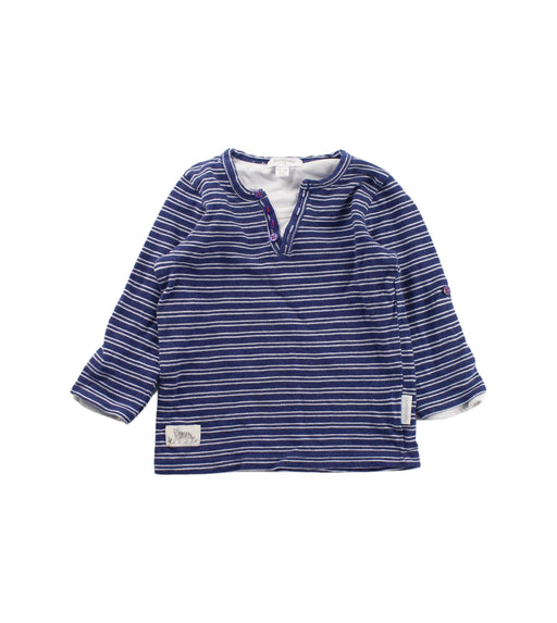 A Blue Long Sleeve Tops from Purebaby in size 12-18M for boy. (Front View)