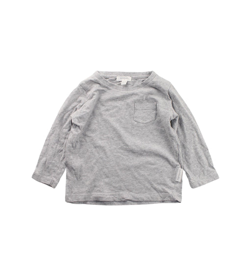 A Grey Long Sleeve T Shirts from Purebaby in size 12-18M for boy. (Front View)