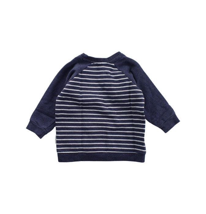 A Blue Crewneck Sweatshirts from Purebaby in size 12-18M for boy. (Back View)