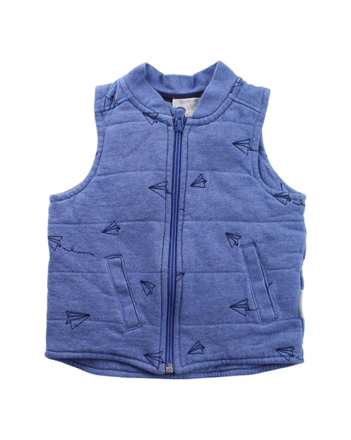 A Blue Outerwear Vests from Purebaby in size 12-18M for boy. (Front View)