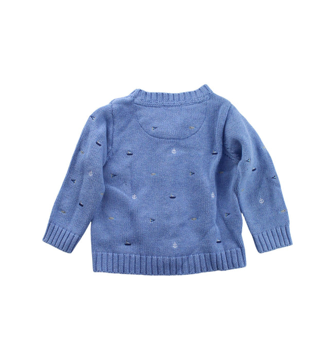A Blue Cardigans from Purebaby in size 12-18M for boy. (Back View)