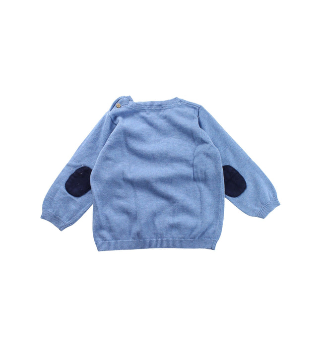 A Blue Knit Sweaters from Purebaby in size 12-18M for boy. (Back View)