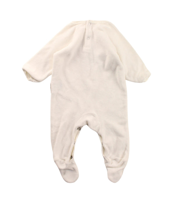 A White Onesies from Purebaby in size 0-3M for neutral. (Back View)
