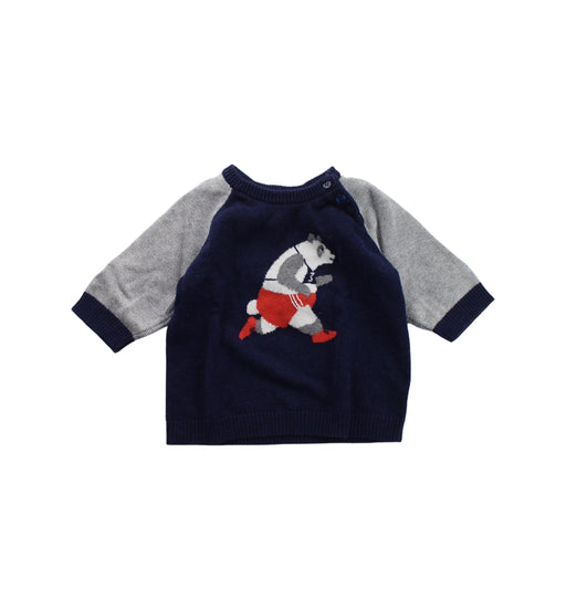 A Blue Knit Sweaters from Purebaby in size 6-12M for boy. (Front View)