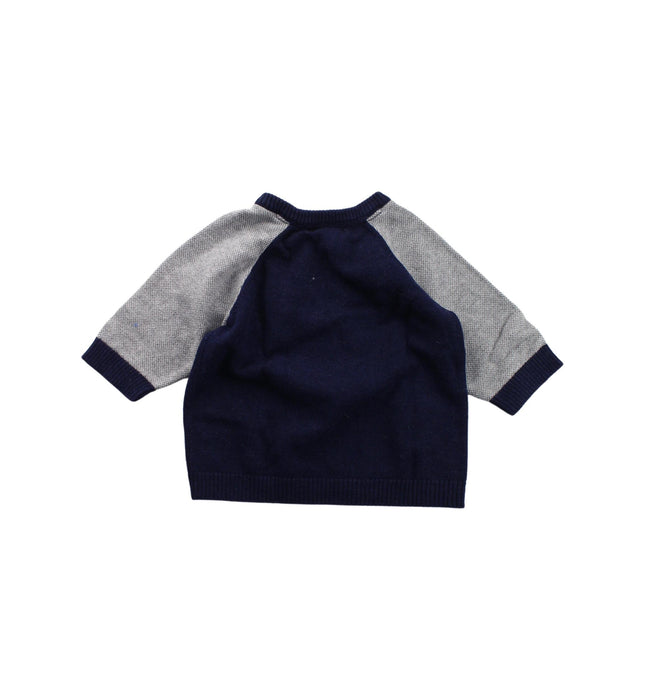 A Blue Knit Sweaters from Purebaby in size 6-12M for boy. (Back View)