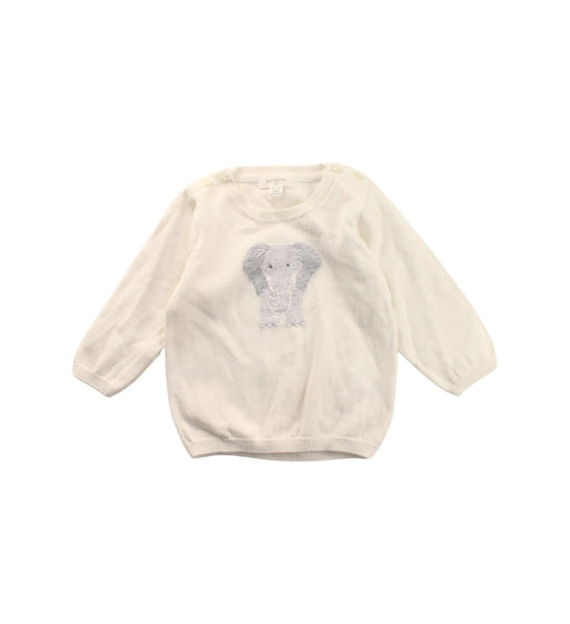A White Knit Sweaters from Purebaby in size 6-12M for boy. (Front View)