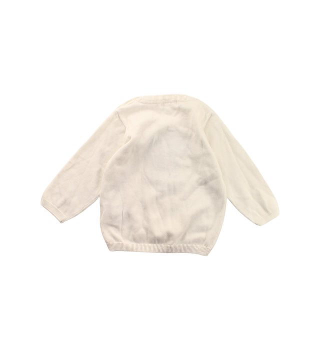 A White Knit Sweaters from Purebaby in size 6-12M for boy. (Back View)