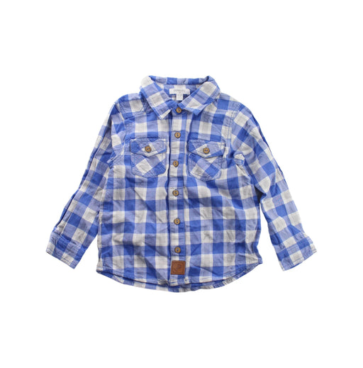 A Blue Long Sleeve Shirts from Purebaby in size 18-24M for boy. (Front View)