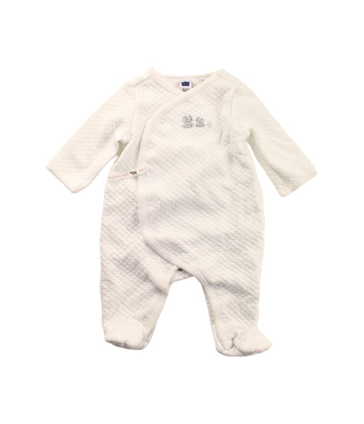 A White Onesies from Janie & Jack in size 0-3M for neutral. (Front View)