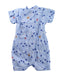 A Blue Short Sleeve Rompers from Miki House in size 6-12M for boy. (Back View)