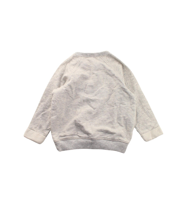 A White Buttoned Sweatshirts from Petit Bateau in size 12-18M for boy. (Back View)