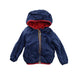 A Blue Lightweight Jackets from K-Way in size 12-18M for boy. (Front View)