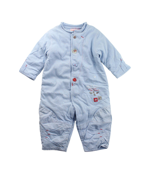 A Blue Long Sleeve Jumpsuits from La Compagnie des Petits in size 3-6M for boy. (Front View)