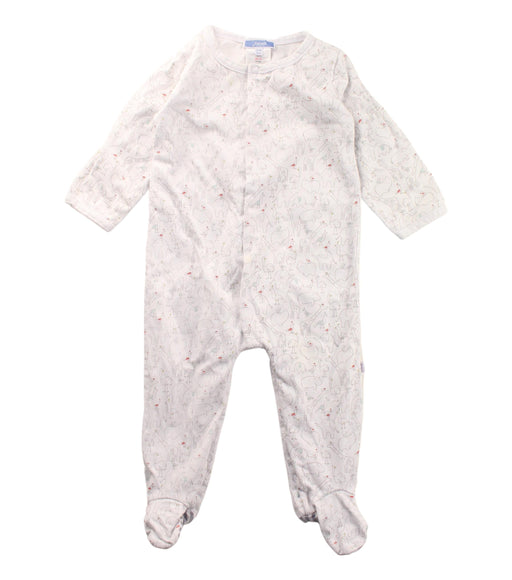 A White Onesies from Jacadi in size 6-12M for boy. (Front View)