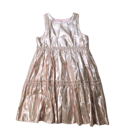 A Pink Sleeveless Dresses from Seed in size 8Y for girl. (Front View)